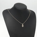 Chrome Hearts Pendant Tiny Dog Tag RS Cross Necklace Ag925 Silver Auth 134926M-17