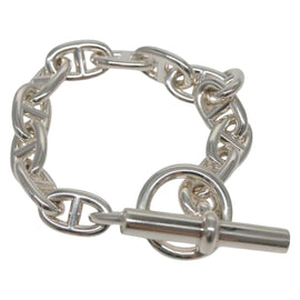 HERMES Chaine d'Ancre MM Bracelet Ag925 14 Links Silver Auth 134932M