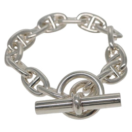 HERMES Chaine d'Ancre MM Bracelet Ag925 14 Links Silver Auth 134932SM - 0
