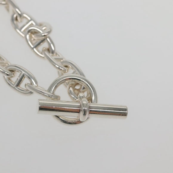 HERMES Chaine d'Ancre MM Bracelet Ag925 14 Links Silver Auth 134932M