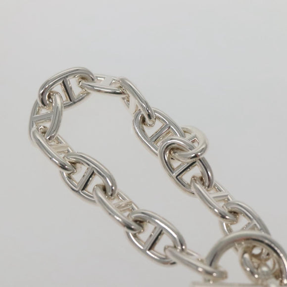 HERMES Chaine d'Ancre MM Bracelet Ag925 14 Links Silver Auth 134932M