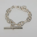 HERMES Chaine d'Ancre MM Bracelet Ag925 14 Links Silver Auth 134932M-5