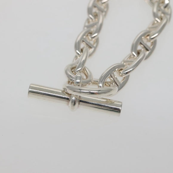 HERMES Chaine d'Ancre MM Bracelet Ag925 14 Links Silver Auth 134932M