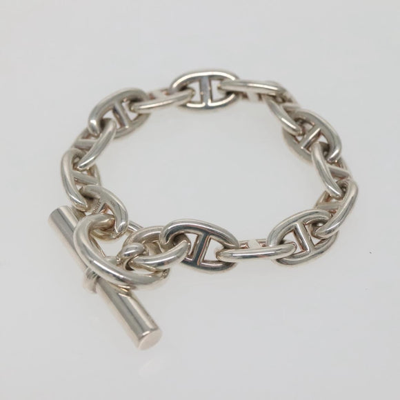 HERMES Chaine d'Ancre MM Bracelet Ag925 14 Links Silver Auth 134933M
