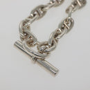 HERMES Chaine d'Ancre MM Bracelet Ag925 14 Links Silver Auth 134933M-6