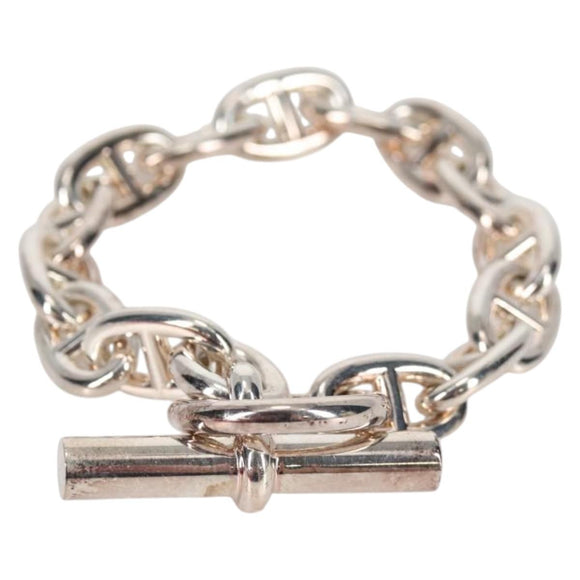 HERMES Chaine d'Ancre MM Bracelet Ag925 14 Links Silver Auth 134934M