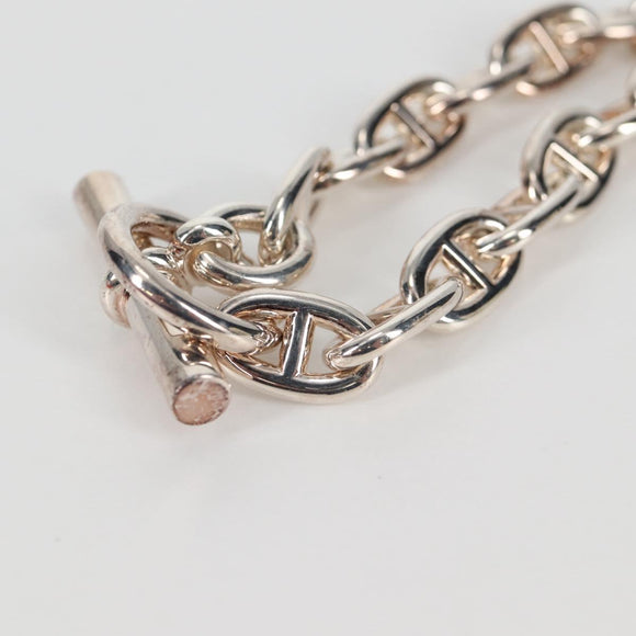 HERMES Chaine d'Ancre MM Bracelet Ag925 14 Links Silver Auth 134934M
