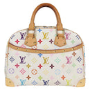 LOUIS VUITTON Monogram Multicolor Trouville Hand Bag White M92663 Auth 134951V-13