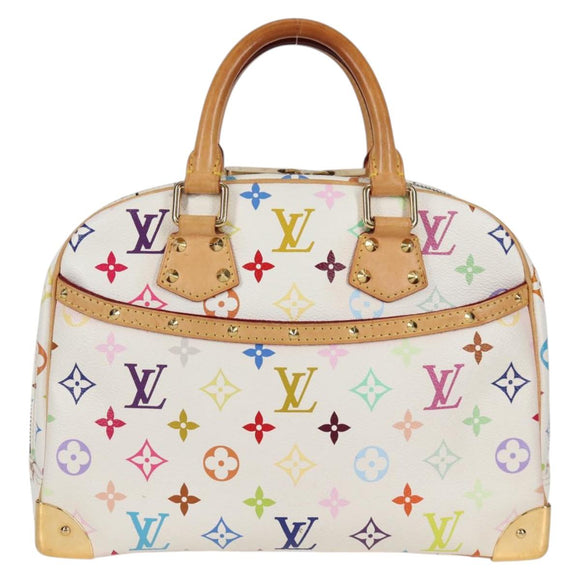 LOUIS VUITTON Monogram Multicolor Trouville Hand Bag White M92663 Auth 134951V