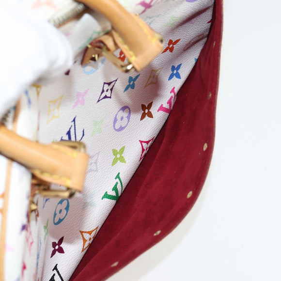 LOUIS VUITTON Monogram Multicolor Trouville Hand Bag White M92663 Auth 134951V