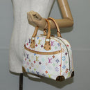 LOUIS VUITTON Monogram Multicolor Trouville Hand Bag White M92663 Auth 134951V-23