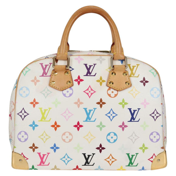LOUIS VUITTON Monogram Multicolor Trouville Hand Bag White M92663 Auth 134951V