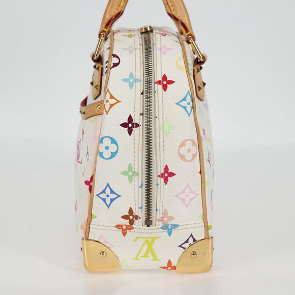 LOUIS VUITTON Monogram Multicolor Trouville Hand Bag White M92663 Auth 134951V