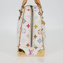LOUIS VUITTON Monogram Multicolor Trouville Hand Bag White M92663 Auth 134951V-4