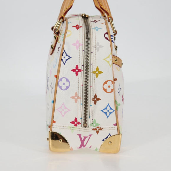 LOUIS VUITTON Monogram Multicolor Trouville Hand Bag White M92663 Auth 134951V