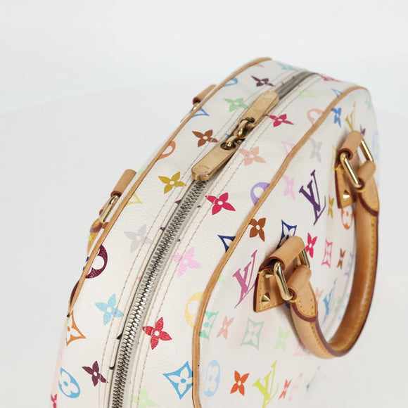 LOUIS VUITTON Monogram Multicolor Trouville Hand Bag White M92663 Auth 134951V