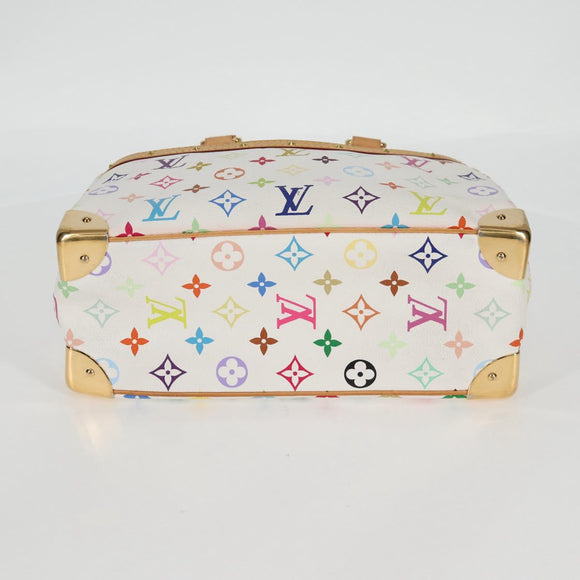 LOUIS VUITTON Monogram Multicolor Trouville Hand Bag White M92663 Auth 134951V