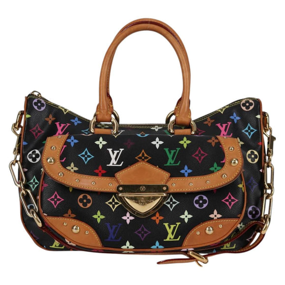 LOUIS VUITTON Monogram Multicolor Rita Tote Bag Black M40126 LV Auth 134954V