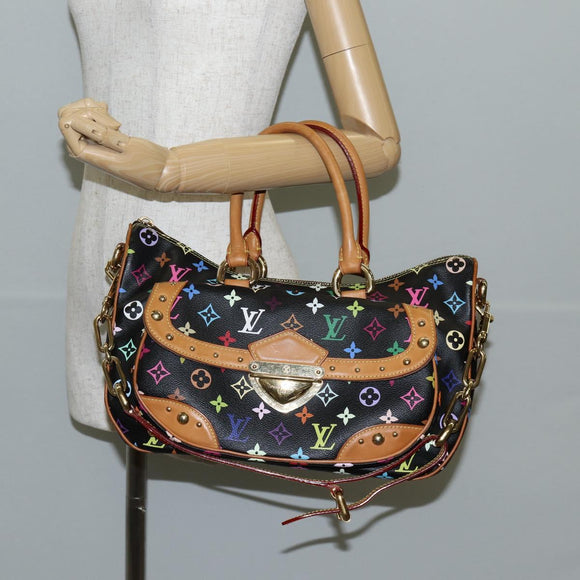 LOUIS VUITTON Monogram Multicolor Rita Tote Bag Black M40126 LV Auth 134954V