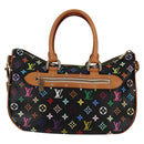 LOUIS VUITTON Monogram Multicolor Rita Tote Bag Black M40126 LV Auth 134954V-2