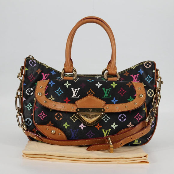LOUIS VUITTON Monogram Multicolor Rita Tote Bag Black M40126 LV Auth 134954V