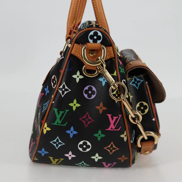 LOUIS VUITTON Monogram Multicolor Rita Tote Bag Black M40126 LV Auth 134954V