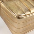 CHANEL Matelasse Chain Shoulder Bag Lamb Skin Red Gold CC Auth 134958V-15