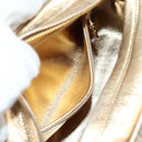 CHANEL Matelasse Chain Shoulder Bag Lamb Skin Red Gold CC Auth 134958V-9