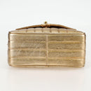 CHANEL Matelasse Chain Shoulder Bag Lamb Skin Red Gold CC Auth 134958V-5