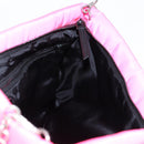 PRADA Chain Shoulder Bag Nylon Pink Silver Auth 134961M-20