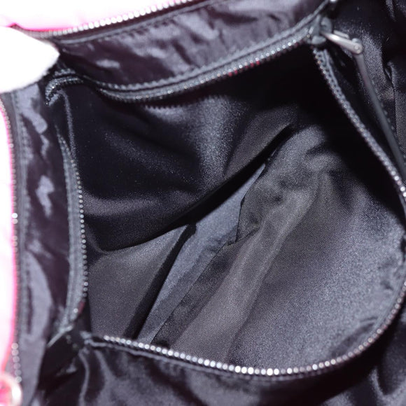 PRADA Chain Shoulder Bag Nylon Pink Silver Auth 134961M