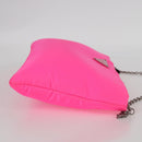 PRADA Chain Shoulder Bag Nylon Pink Silver Auth 134961M-4