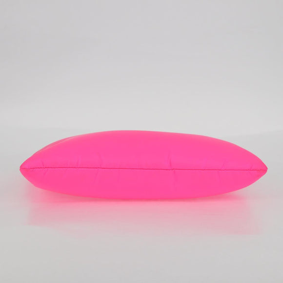 PRADA Chain Shoulder Bag Nylon Pink Silver Auth 134961M