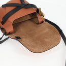 LOEWE Anagram Rainbow Gate Shoulder Bag Leather Brown Auth 134968SAM-8