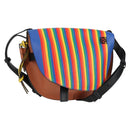LOEWE Anagram Rainbow Gate Shoulder Bag Leather Brown Auth 134968SAM-1