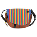 LOEWE Anagram Rainbow Gate Shoulder Bag Leather Brown Auth 134968M-13