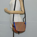 LOEWE Anagram Rainbow Gate Shoulder Bag Leather Brown Auth 134968M-22