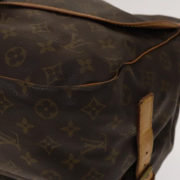 LOUIS VUITTON Monogram Saumur 35 Shoulder Bag M42254 LV Auth 134974