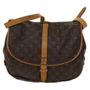 LOUIS VUITTON Monogram Saumur 35 Shoulder Bag M42254 LV Auth 134974-2
