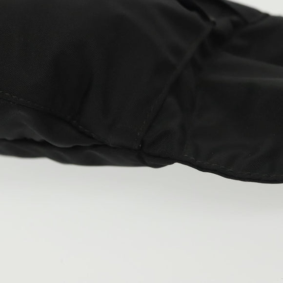 PRADA Waist bag Nylon Black Silver Auth 134983