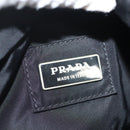 PRADA Waist bag Nylon Black Silver Auth 134983-21