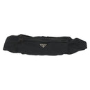 PRADA Waist bag Nylon Black Silver Auth 134983-13