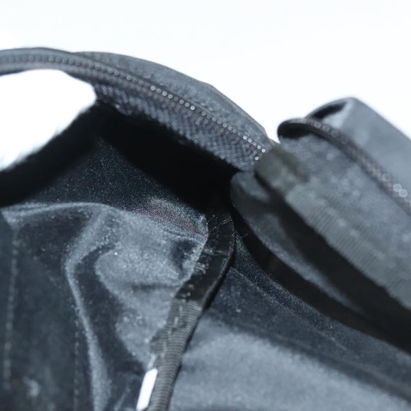 PRADA Waist bag Nylon Black Silver Auth 134983