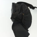 PRADA Waist bag Nylon Black Silver Auth 134983-4