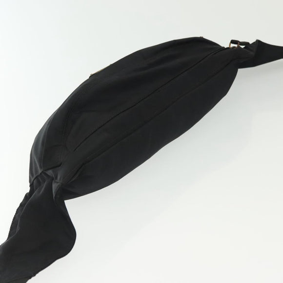 PRADA Waist bag Nylon Black Silver Auth 134983