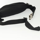PRADA Waist bag Nylon Black Silver Auth 134983-7