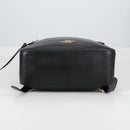 Coach Backpack Leather Gold Black Auth 134985-12