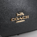 Coach Backpack Leather Gold Black Auth 134985-17