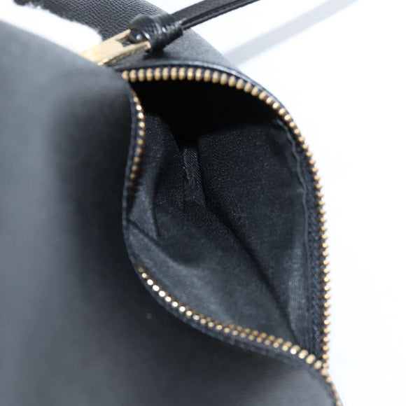 Coach Backpack Leather Gold Black Auth 134985