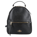 Coach Backpack Leather Gold Black Auth 134985-2